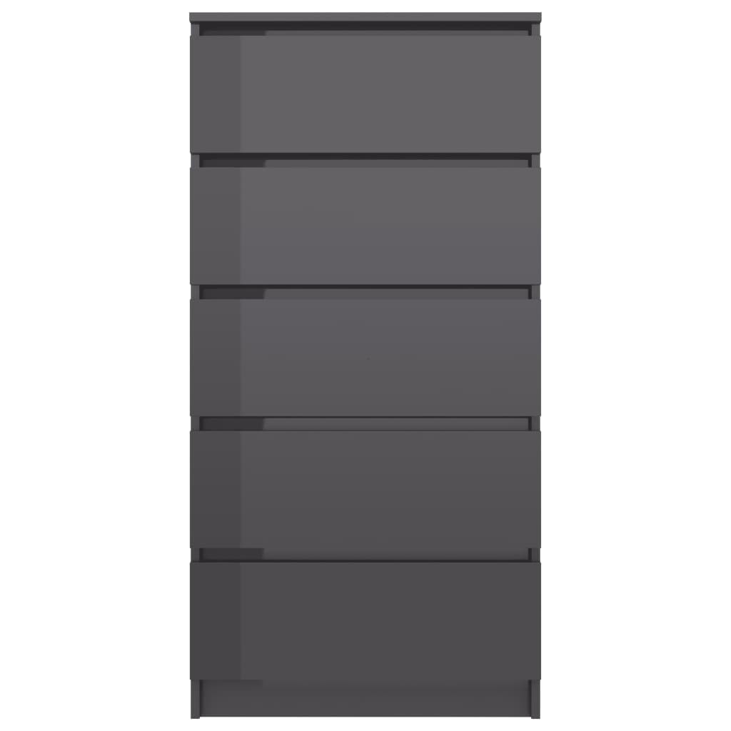 Drawer Sideboard High Gloss Grey 60x35x121 Cm Chipboard 9 Drawer Sideboard High Gloss Grey 60x35x121 cm Chipboard